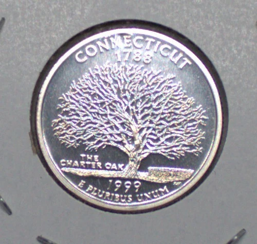 1999-S Silver Washington State Quarter Proof Connecticut -87