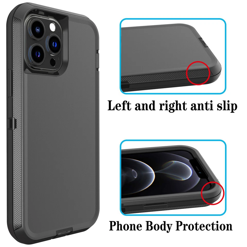 Shockproof Defender Case W/Belt Clip For iPhone 15 Pro Max 14 13 11 12 XS XR 78 - Image 2 of 4