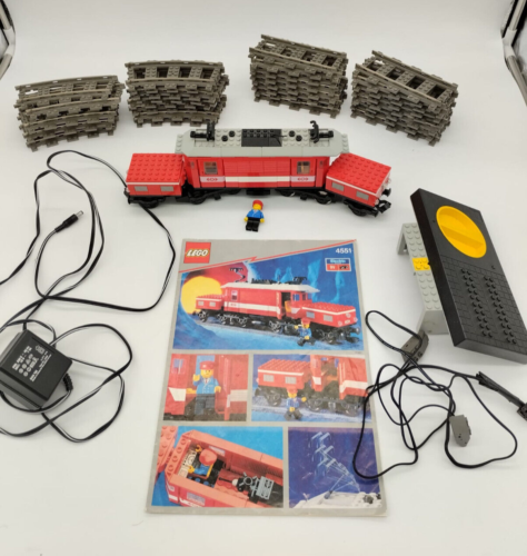LEGO® 4551 Crocodile Locomotive + Transformator + Schienen| 9V Train Trains Zug - Afbeelding 1 van 18