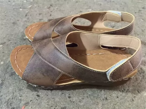 Damen Orthopädische Sandalen Bequeme Hausschuhe Peep Toe Offener Schuhe Sommer - Bild 13 von 25
