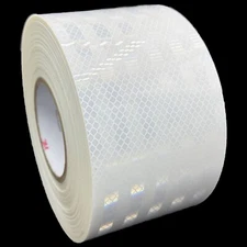 4" White Reflective Tape 3M 3430 EGP Air Backed Micro Prismatic Type 1 Safety