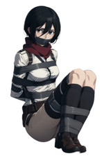 Mikasa Attack on Titan Waifu Weatherproof Anime Sticker 6" Car Decal