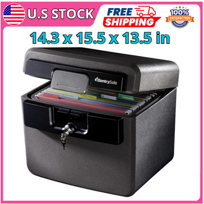 HD4100 Fireproof Safe and Waterproof Safe with Key Lock 0.65 Cubic