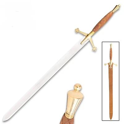 K EXCLUSIVE 43" Full Size Medieval Scottish Claymore Sword Cosplay Knight Two-Handed Fantasy