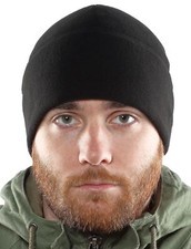 Winter Warm Skull Cap Polar Fleece Beanie Hat Windproof Skiing Watch Cap for Men