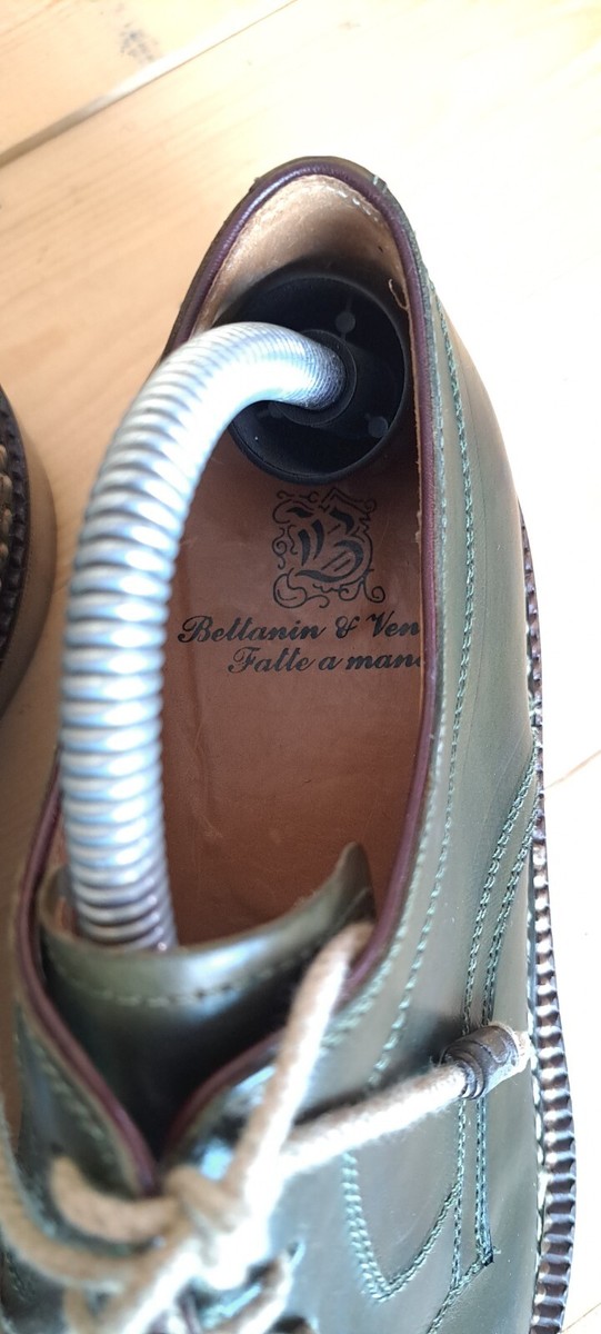 シューズ・靴 Bettanin&Venturi 6.5 Bettanin & Venturi Mens Shoes, green Leather, Norvegese