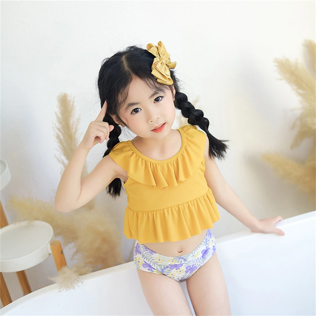 Baby girl yellow best sale swimsuit