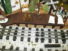 MrTrain O Scale/Gauge Miniature Wooden Dock / Freight Platform Trains | 14x3x2"