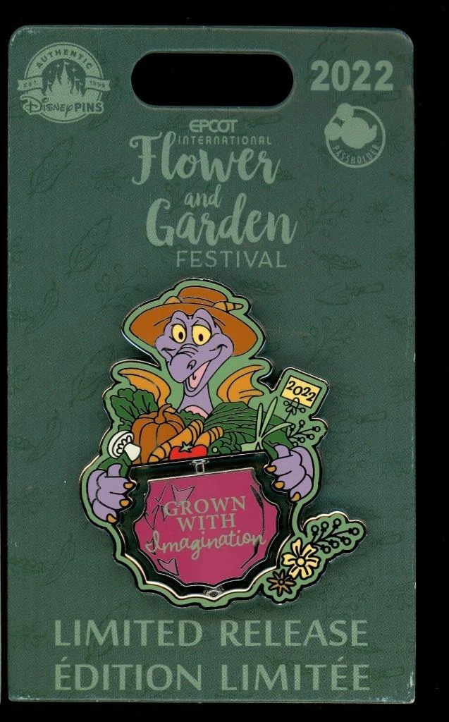 WDW EPCOT Flower and Garden 2022 Figment Grown with Imagination Disney Pin