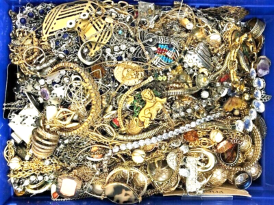1 Pound "GOLDTONE" Jewelry - Bulk buy, Scrap lot, craft -#RGG2 | eBay