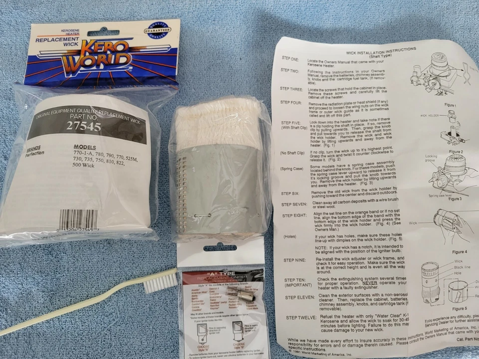 PERFECTION 780,790,770-1-A,525M,730,735,750, PAVIO AQUECEDOR DE QUEROSENE,IGNITER,BRUSH+ - Imagem 3 de 4