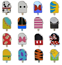 5 Popsicle Character Pin Set Randomly Assorted Disney Park Food Trading Pins New