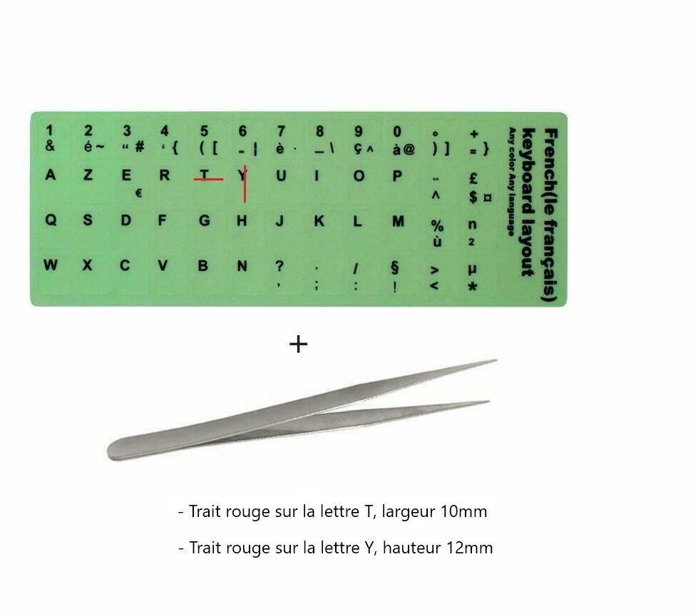 5 Pièces Clavier Stickers, Clavier Autocollants Russe, Pour Clavier - Foto 10