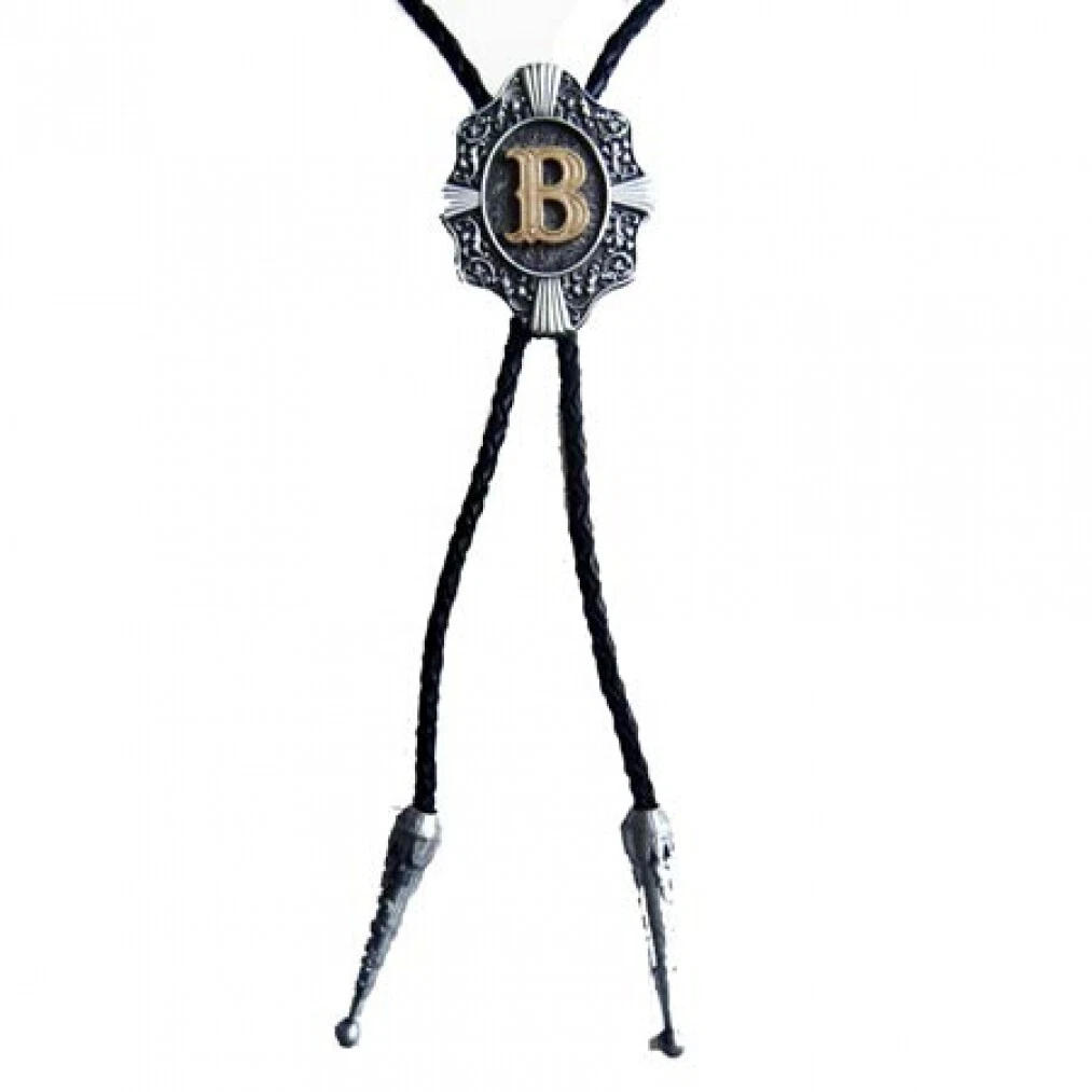 DecorDwell Bolo Tie Cravatta,Cravatta Vintage da Cowboy Western,Cravatte Americane,Western Vintage Tie Cowboy,Handmade Forma Ciondolo Bolo Ties für Damen, Herren (Argento