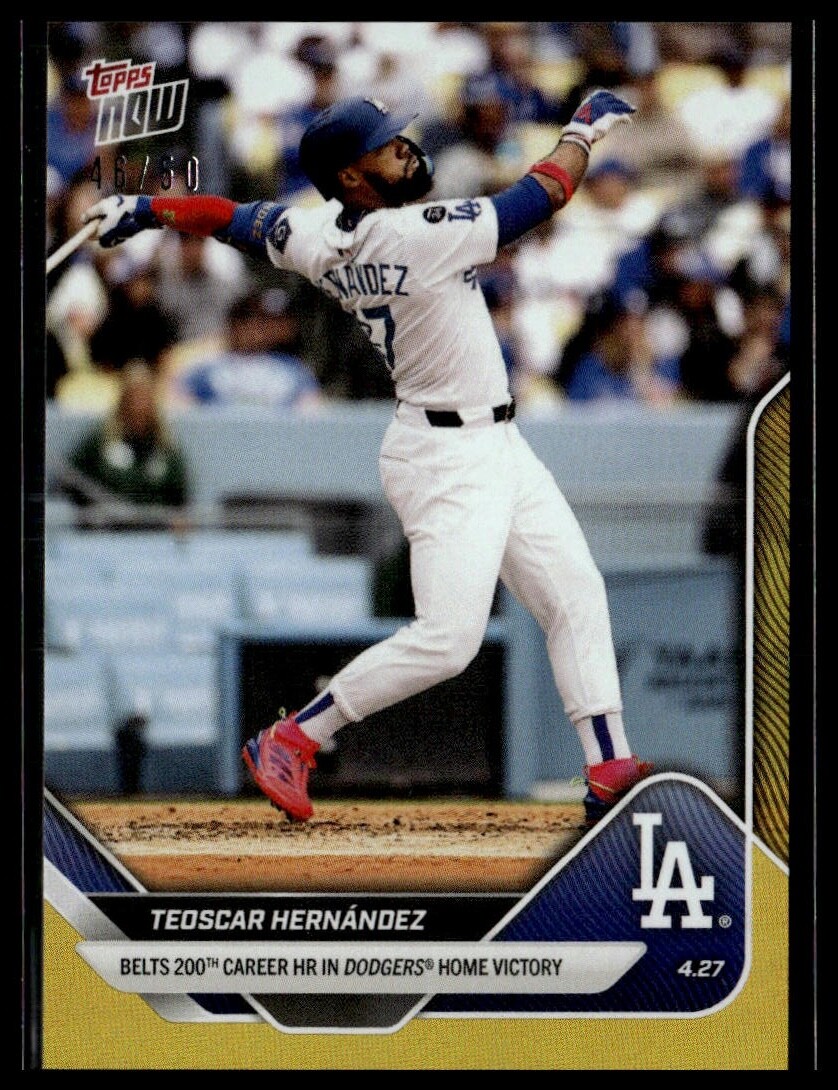 2025 Topps Now 116 Teoscar Hernandez Los Angeles Dodgers 200th HR
