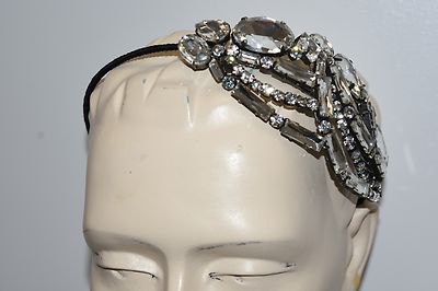 Bandeau (headband) Jenny Packham - Modèle "Rocheux II" Cristal Et Métal Pistolet Bleu Clair - Neuf Avec étiquettes