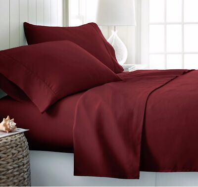 LuxuryHotelStyle 100%EgyptianCotton 4PC SheetSet US-All Size All-Color 1000TC