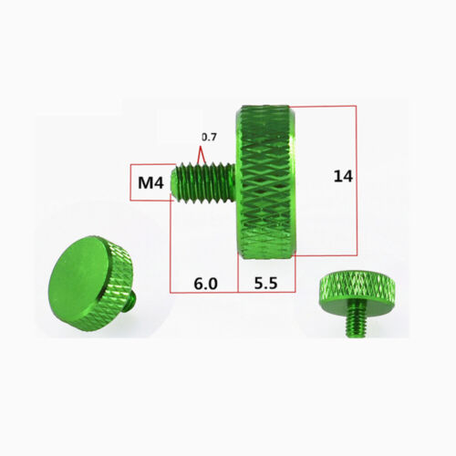 M2-M5/4-10mm Aluminium alloy Flat Knurled Thumb Screws PC Case Hand Grip Bolts - Picture 2 of 5