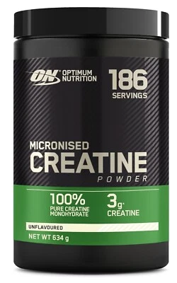 Optimum Nutrition 186 Serve 634g, 100% Micronised Creatine Powder
