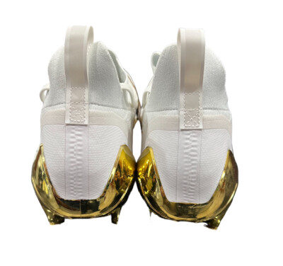 Adidas Adizero Primeknit Football Cleats White Gold Metallic Size 12.5 RARE Size 12 - adidas Adizero Cleats Primeknit White Gold  main image 3