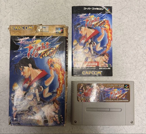 Final Fight Tough Nintendo Super Famicom Cassette Very Good w/Box & Manual - F/S