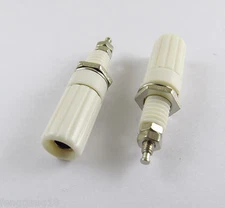10pcs Binding Post Speaker Cable Amplifier 4mm Banana Plug Jack Connector White