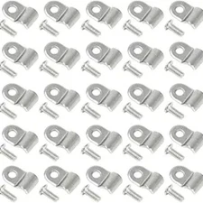 50pcs 3/16" Stainless Steel Brake Line Clamp & Screw Street Rod Truck Dune Buggy