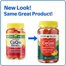 Spring Valley CoQ10 Dietary Supplement Gummies for Heart Health, 200 mg,60 Count