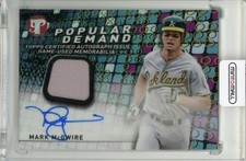 2022 Topps Pristine Mark Mcgwire Popular Demand Auto Relics Athletics