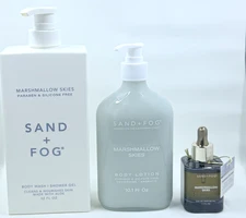 3pc Set Sand + Fog Marshmallow Skies EDP Perfume Oil, Body Wash, Body Lotion