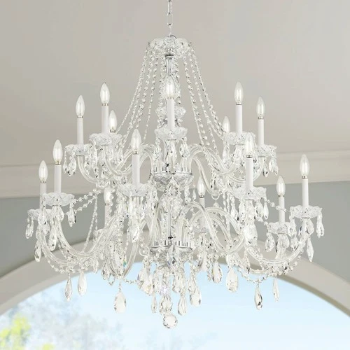 Crystorama 37" Wide Chrome 16-Light Traditional Crystal Chandelier - Picture 1 of 7