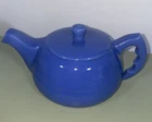 Rare Vintage Bauer Pottery Periwinkle “Snub Nose” Coffee Tea Pot Ringware W/Lid