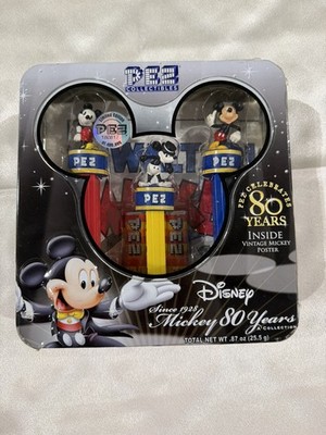 Pez Collectables Disney Mickey Mouse 80 Years + vintage Poster inside unopened 