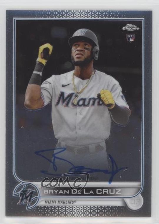 2022 Topps Chrome Rookie Auto Bryan De La Cruz #RA-BD Auto sh7