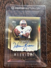 Warren Moon 2024 Topps Midnight Stroke Midnight Autographs Summer Solstice 03/50