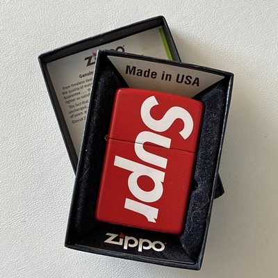 Supreme Logo Zippo Red SS21 Brand New