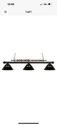 Billiard Light Matte Black  Billard Game pool table  games 