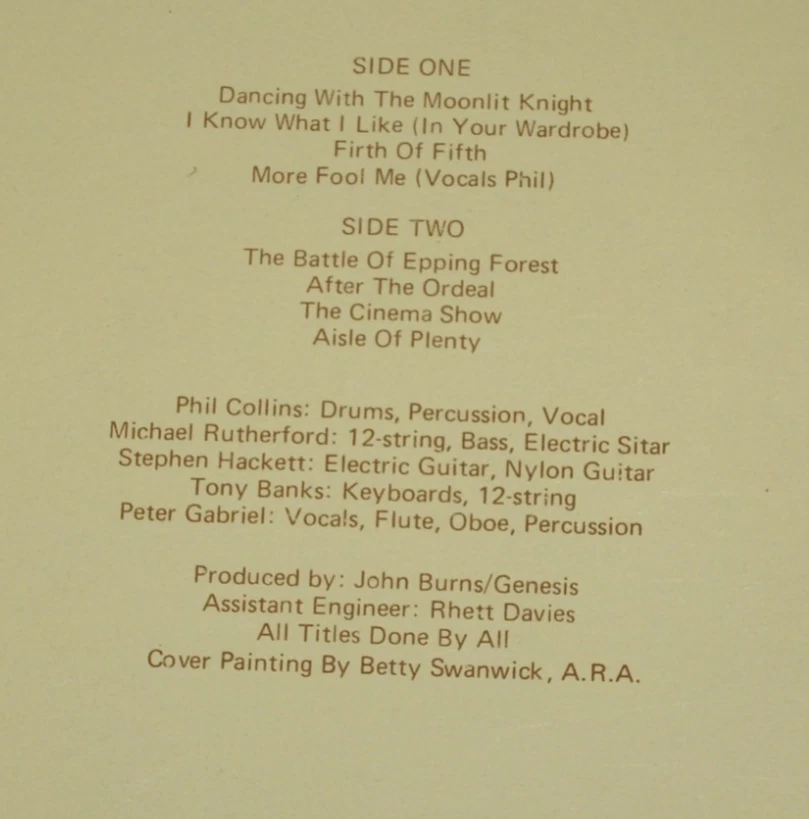 GENESIS *OZ PROMO & Insert 12" LP ' SELLING ENGLAND BY THE POUND ' 1985 EXC - Image 3 of 4