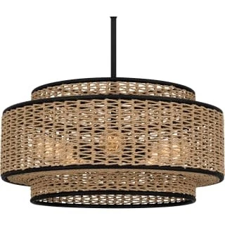 Quoizel QP6161 Teton 5 Light 20"W Pendant - Black - Picture 5 of 12