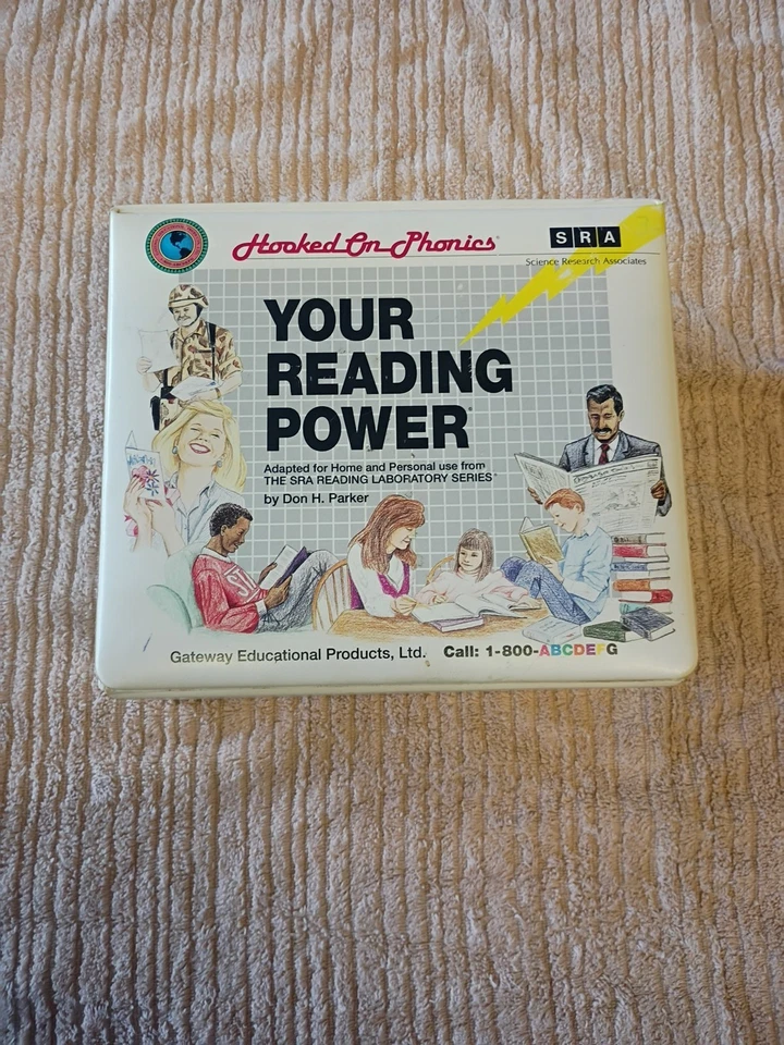 Vintage 1992 Hooked On Phonics Your Reading Power KOMPLETTE Hefte Kassetten