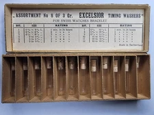 Vintage Excelsior Assortment No. 8 of 3 Gr. Timing Washers – Partial Set – Swiss
