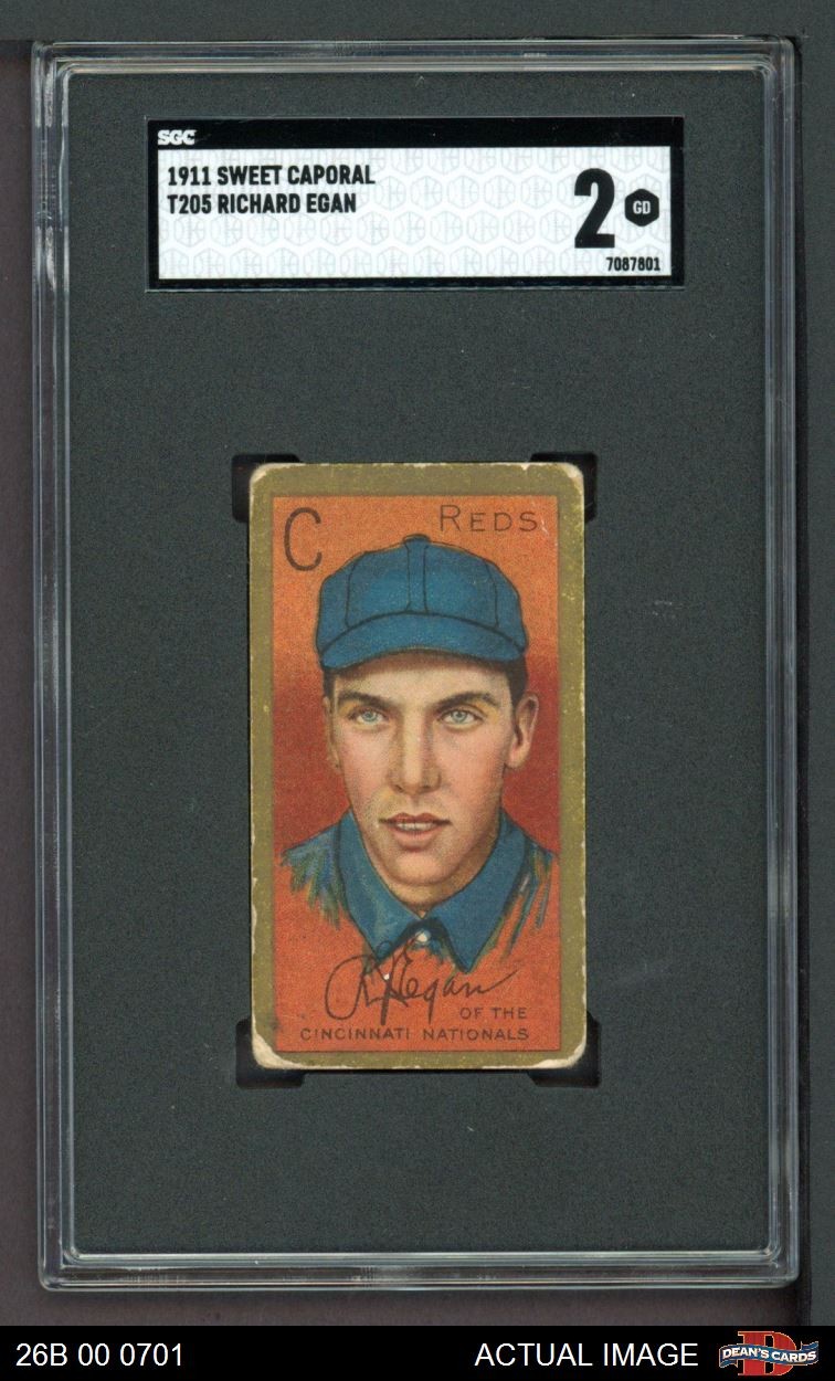 1911 T205 Dick Egan Reds SGC 2 - GOOD