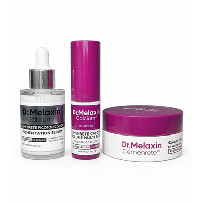 Dr.Melaxin Cemenrete Calcium Skincare Set Eye Patch Serum Balm K-Beauty