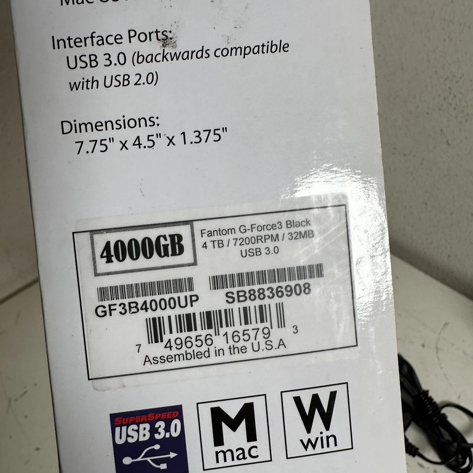 Fantom Drives G-Force3 Pro 4TB Super Speed USB 3 External Hard Drive Desktop - Image 4 of 4