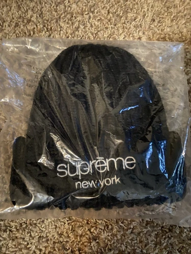 Supreme FW24 Classic Logo gros bonnet côtelé noir taille unique neuf LIVRAISON GRATUITE ?