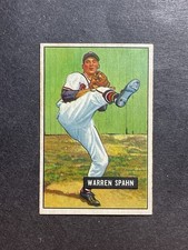 1951  Bowman Warren Spahn 134 Ex/Mt Nice Center   S4