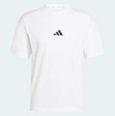 T-Shirt Uomo Girocollo Small Logo Single Adidas JF1092 Bianco - Imagen 1 de 4