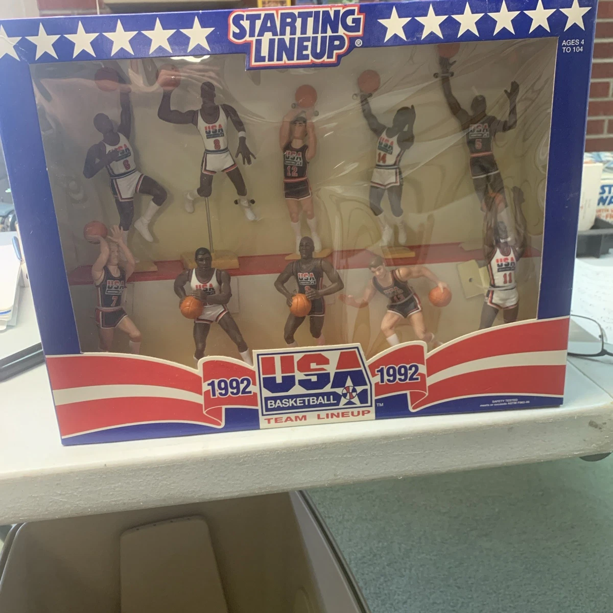 1992 USA バスケットボール チームフィギュアセット Starting Lineups 1992 Basket Ball Olympic Team Lineup 6 inch