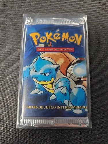 Pokemon Base Set Factory Sealed Booster Pack Spanish Blastoise