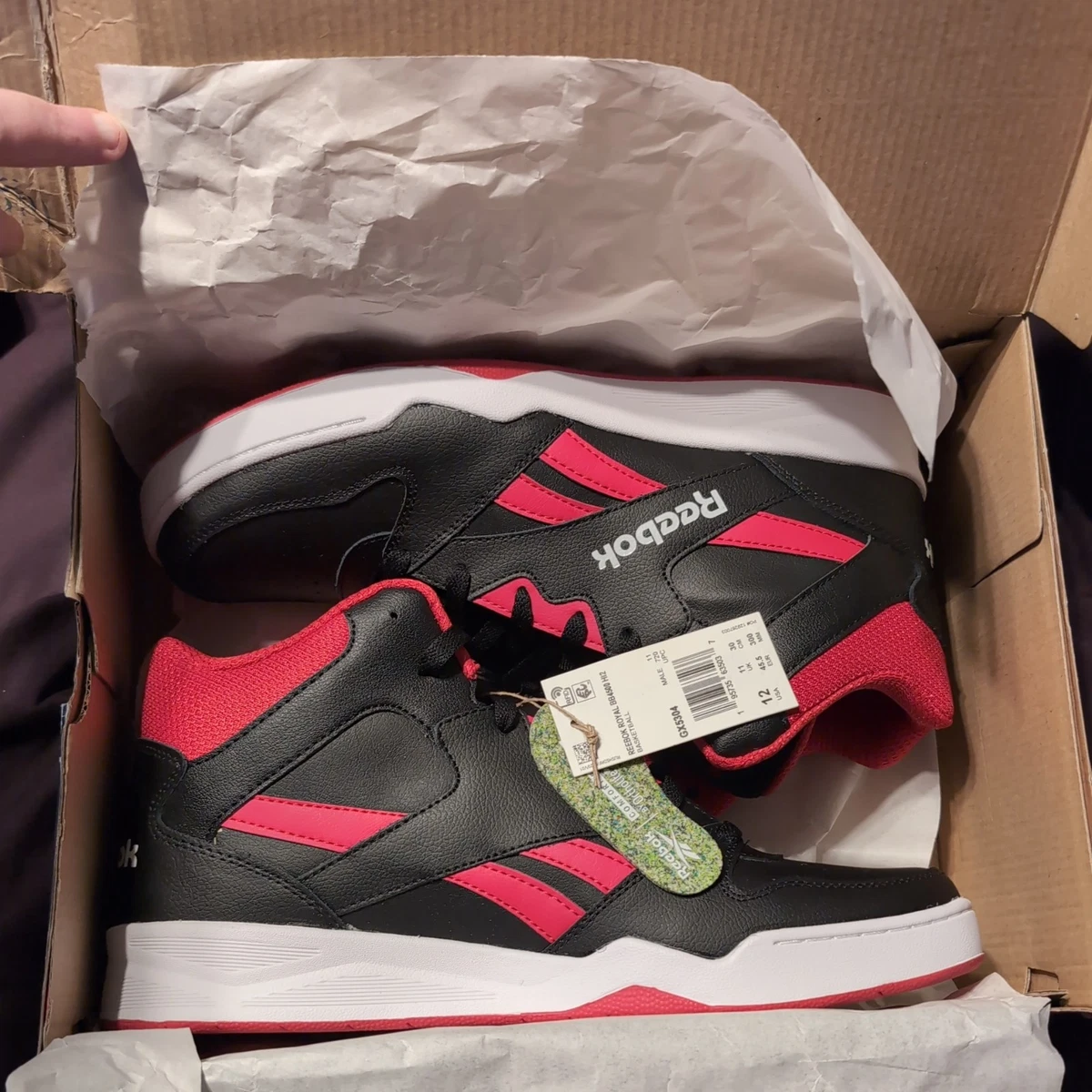 Reebok Royal BB4500 2 High Black Vector Red for Sale 